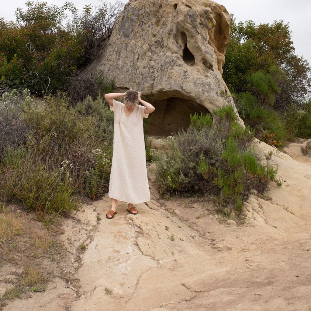Elegant Cream Maxi Dress